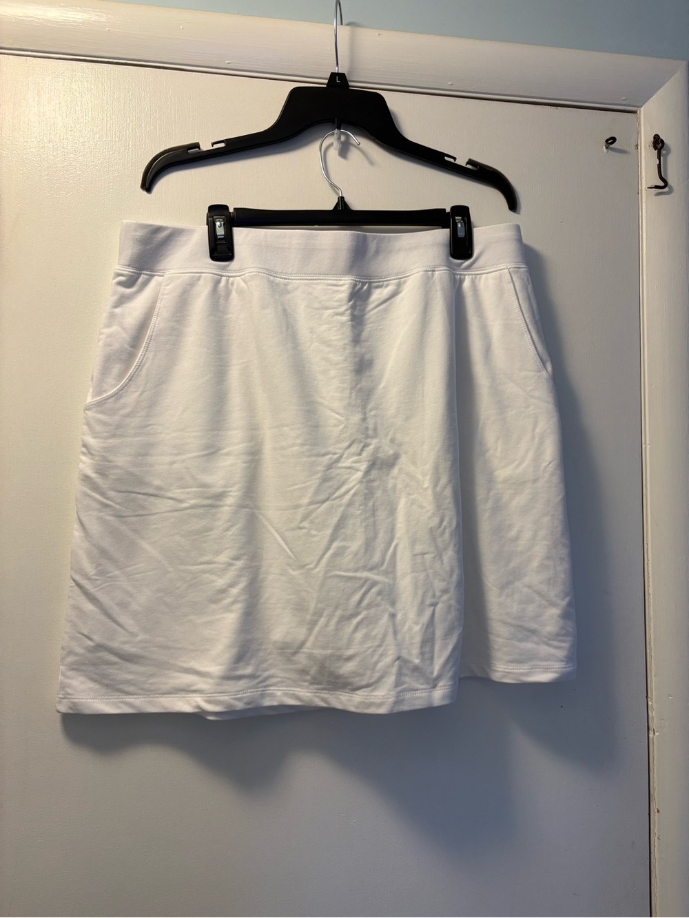 Denim&Co White A-Line Skort with Pockets